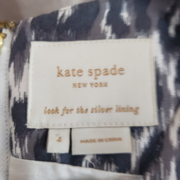NWOT Kate Spade gray leopard print silk fit & flare dress Womens 4 - Picture 3 of 10